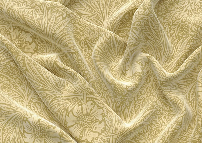 William Morris At Home Marigold Velvet, Ochre - Twist&Fit Roman Blind - Image 4